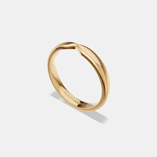Las dos argollas: Ivanna, oro amarillo 9k