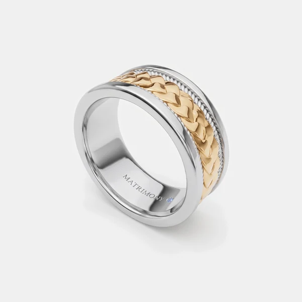 Argolla de él: Minerva, oro blanco 9k