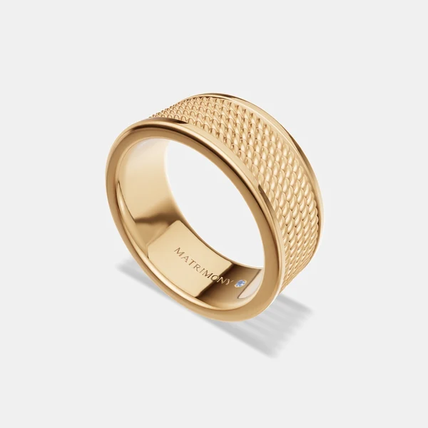 Argolla de él: Tamara, oro amarillo 9k