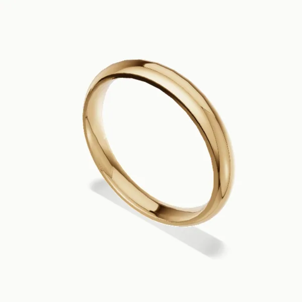Las dos argollas: Clásica a tu medida, oro amarillo 14k
