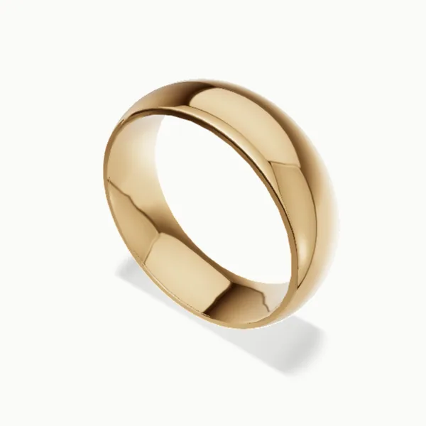 Las dos argollas: Clásica a tu medida, oro amarillo 14k