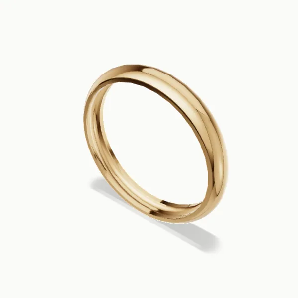 Las dos argollas: Clásica a tu medida, oro amarillo 14k
