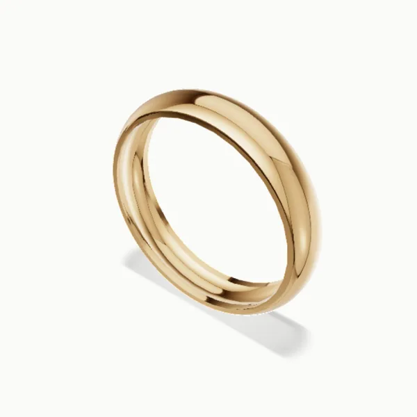 Las dos argollas: Clásica a tu medida, oro amarillo 14k