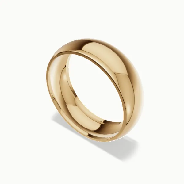 Las dos argollas: Clásica a tu medida, oro amarillo 14k