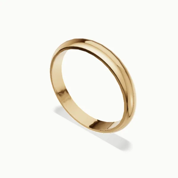 Las dos argollas: Clásica a tu medida, oro amarillo 14k