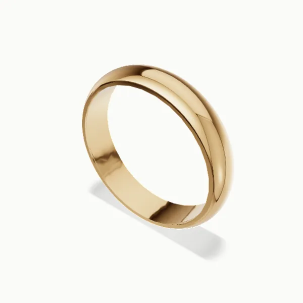 Las dos argollas: Clásica a tu medida, oro amarillo 14k
