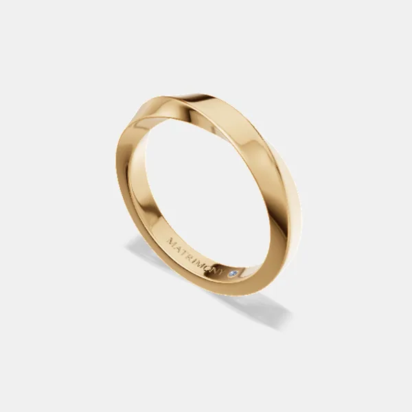 Las dos argollas: Marina, oro amarillo 9k