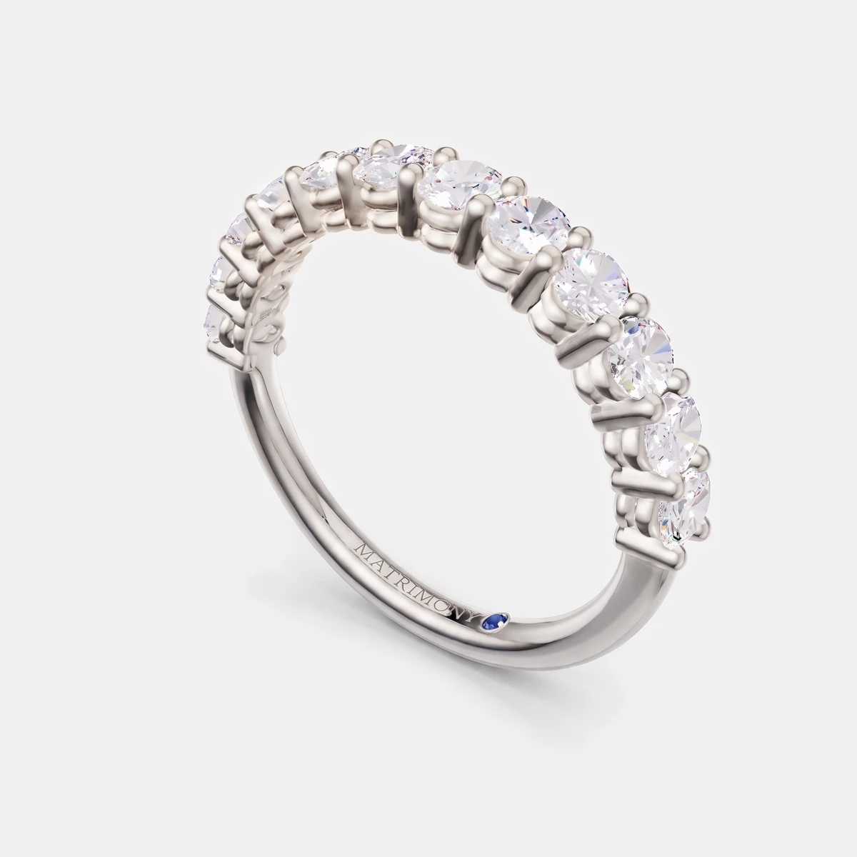 Churumbela Alba con piedras en forma oval