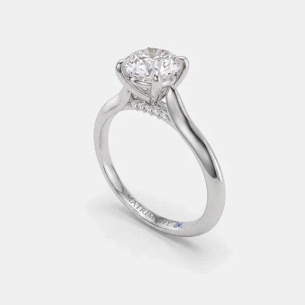 Alejandra, anillo de compromiso oro blanco 9k · circonia 1.0 ct