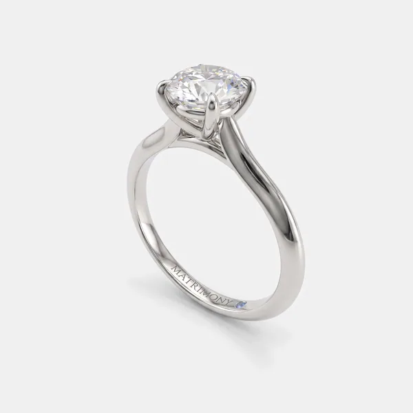 Ana, anillo de compromiso oro blanco 9k · circonia 1.0 ct