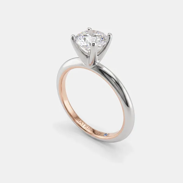 Belén, anillo de compromiso oro blanco 9k · circonia 1.0 ct