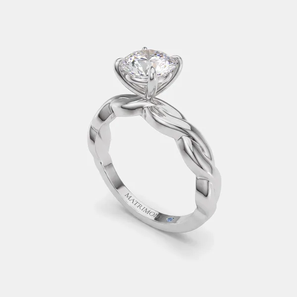 Claudia, anillo de compromiso oro blanco 9k · circonia 1.0 ct