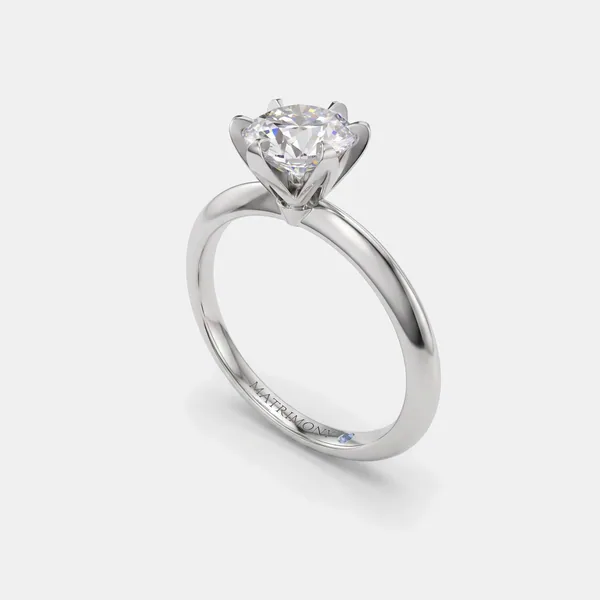 Elena, anillo de compromiso oro blanco 9k · circonia 1.0 ct