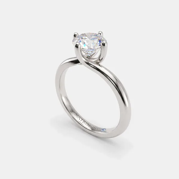 Karen, anillo de compromiso oro blanco 9k · circonia 1.0 ct
