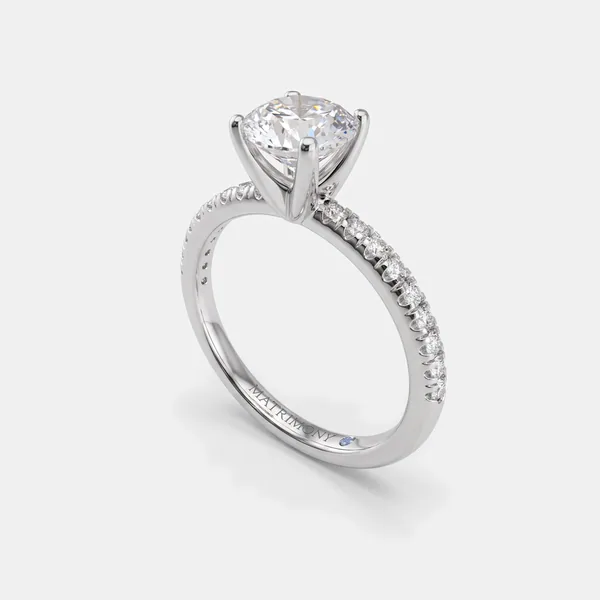 Liliana · 1/2, anillo de compromiso oro blanco 9k · circonia 1.0 ct