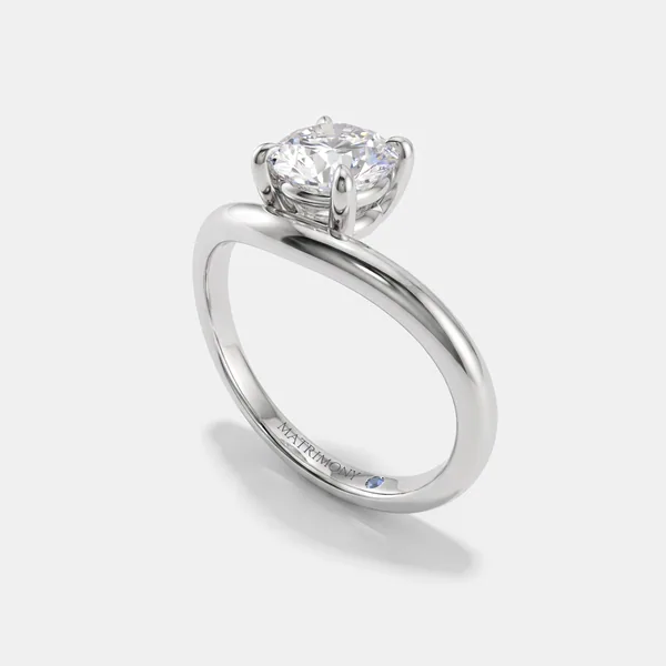 Olivia, anillo de compromiso oro blanco 9k · circonia 1.0 ct