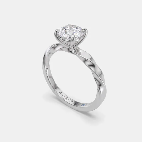 Rebeca, anillo de compromiso oro blanco 9k · circonia 1.0 ct