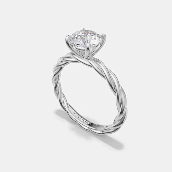 Sofía, anillo de compromiso oro blanco 9k · circonia 1.0 ct