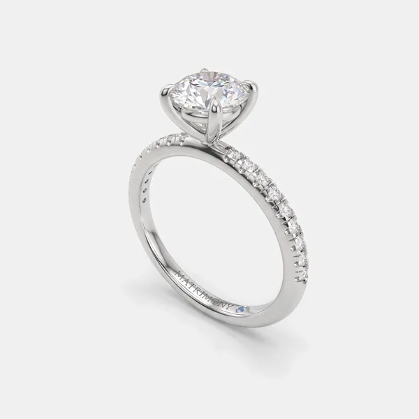Verónica · uñas, anillo de compromiso oro blanco 9k · circonia 1.0 ct