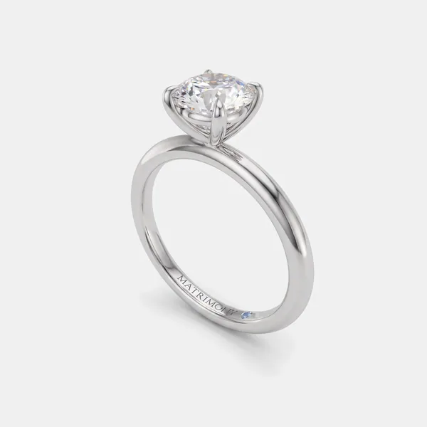 Verónica, anillo de compromiso oro blanco 9k · circonia 1.0 ct