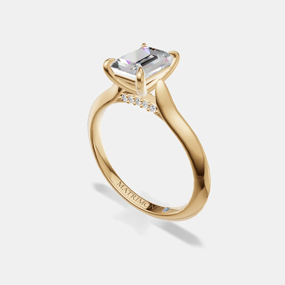 Anillo de compromiso Alejandra en oro amarillo