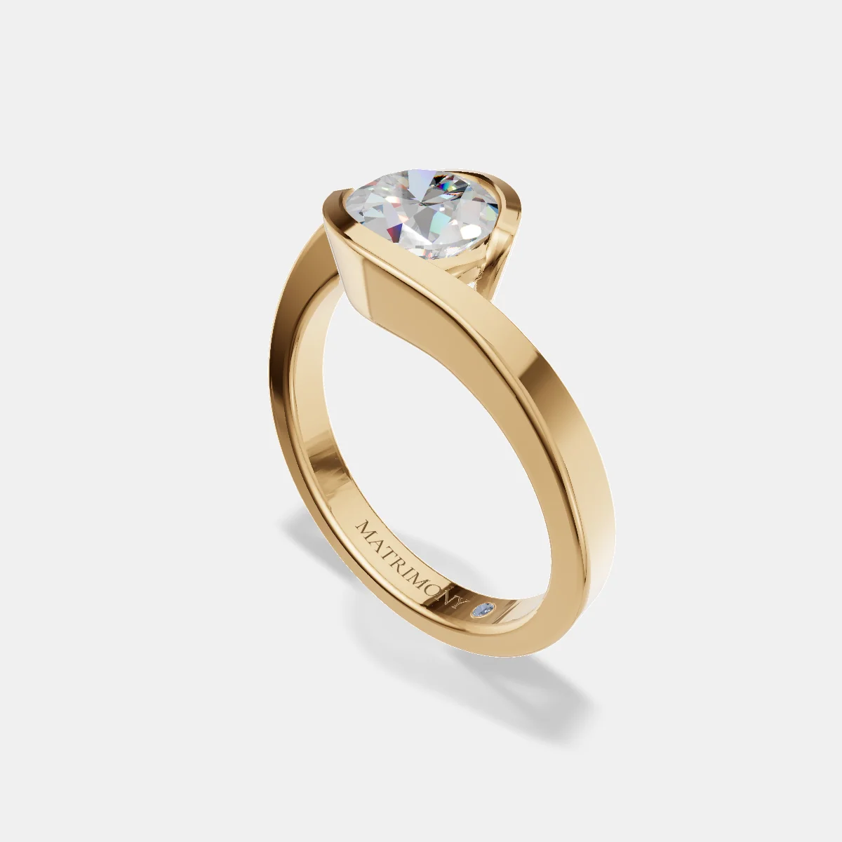 Anillo de compromiso Alexandra en oro amarillo