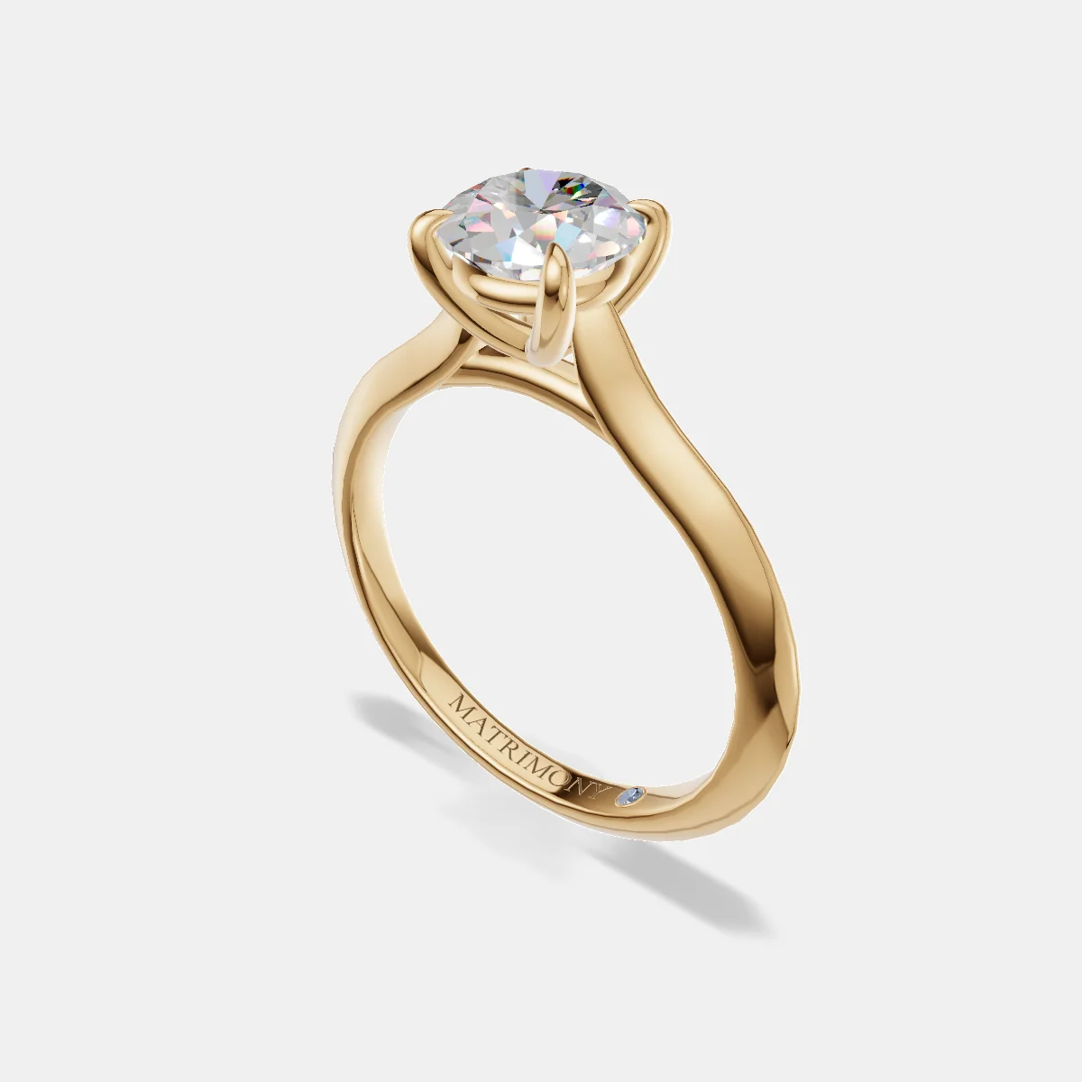 Anillo de compromiso Ana en oro amarillo
