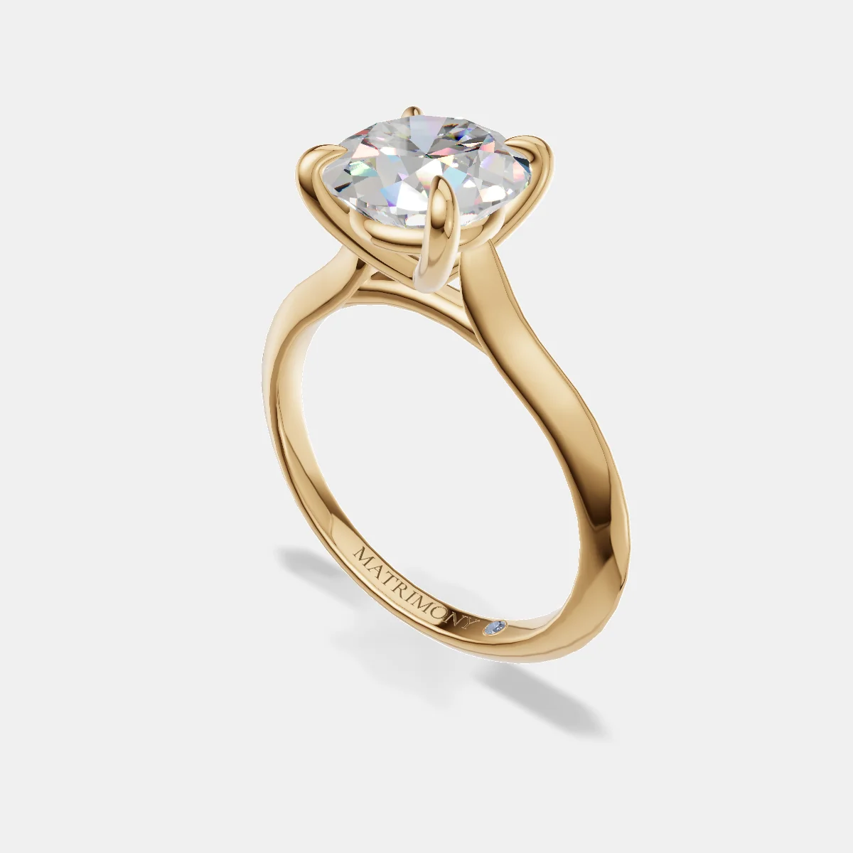 Anillo de compromiso Ana en oro amarillo