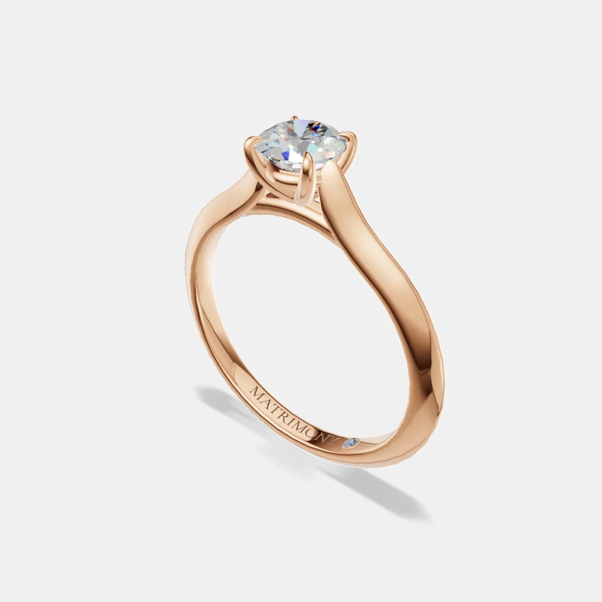 Anillo de compromiso Ana en oro rosa