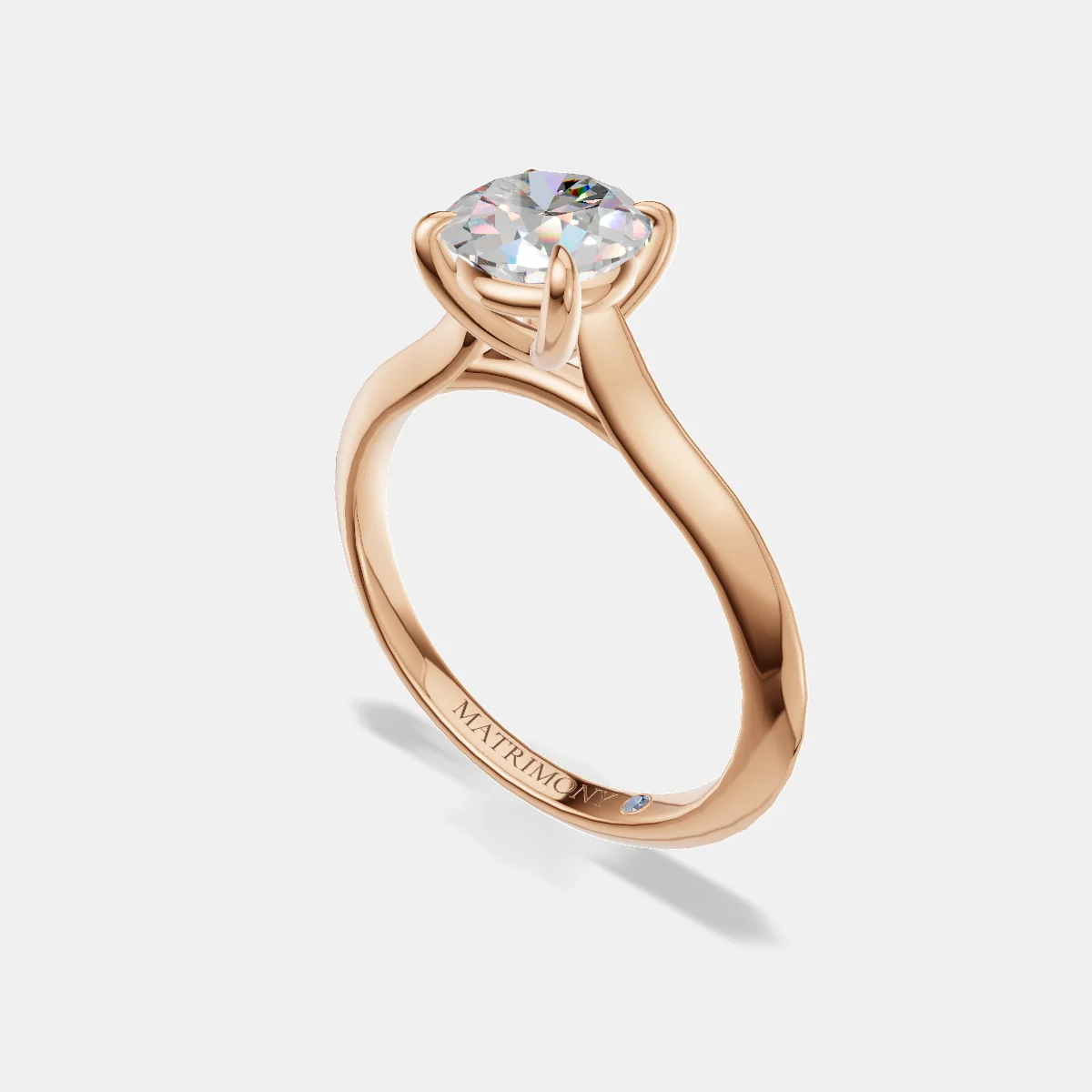 Anillo de compromiso Ana en oro rosa