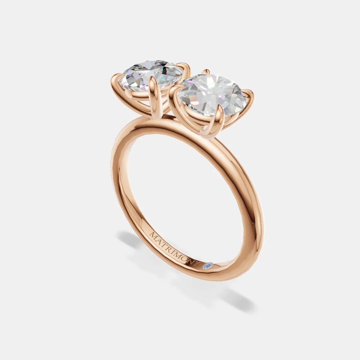 Anillo de compromiso Antonella en oro rosa