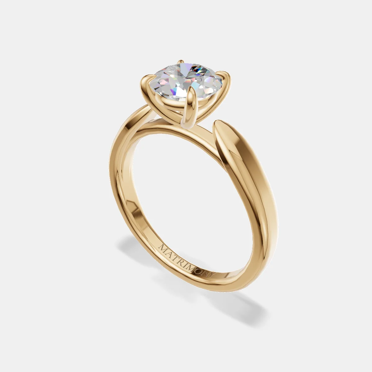 Anillo de compromiso Aurelia en oro amarillo