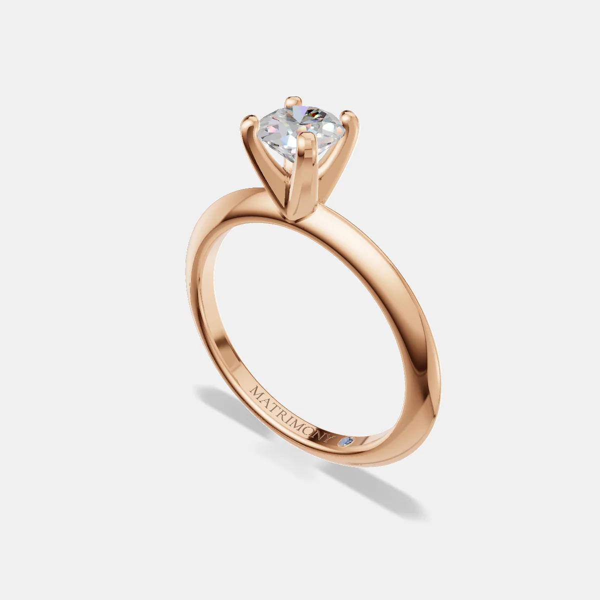 Anillo de compromiso Belén en oro rosa