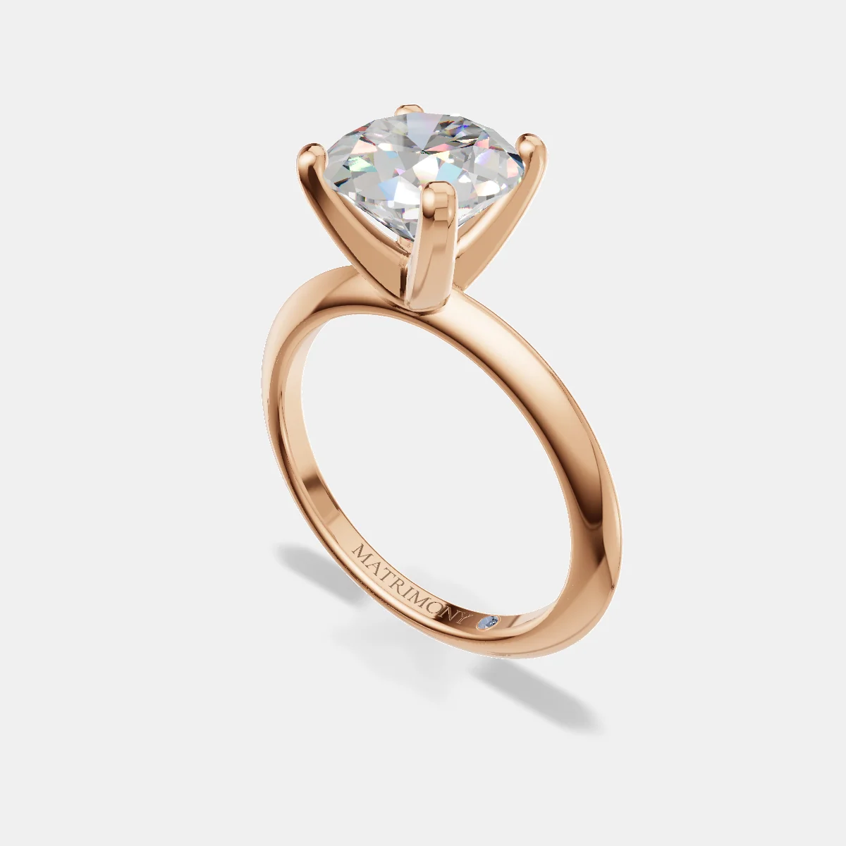 Anillo de compromiso Belén en oro rosa