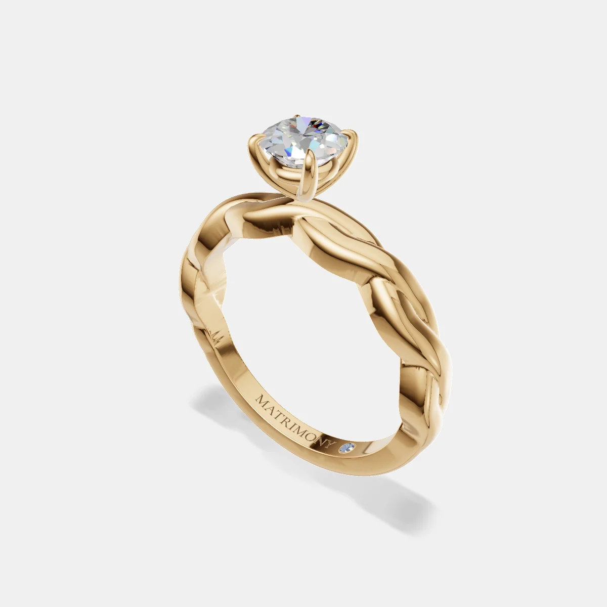Anillo de compromiso Claudia en oro amarillo