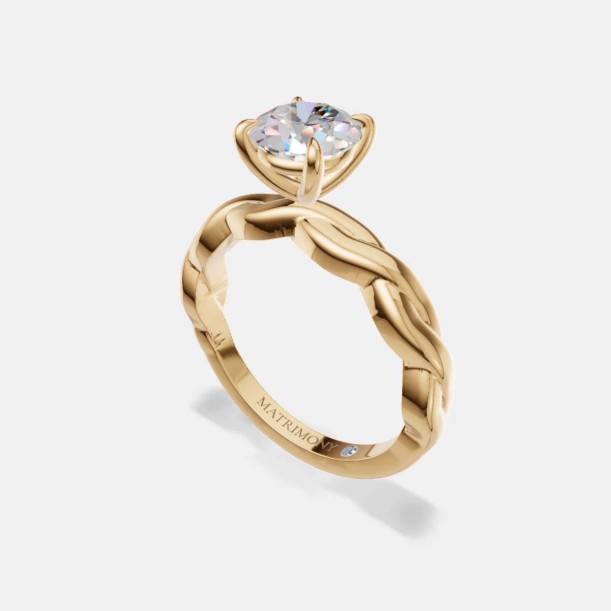 Anillo de compromiso Claudia en oro amarillo