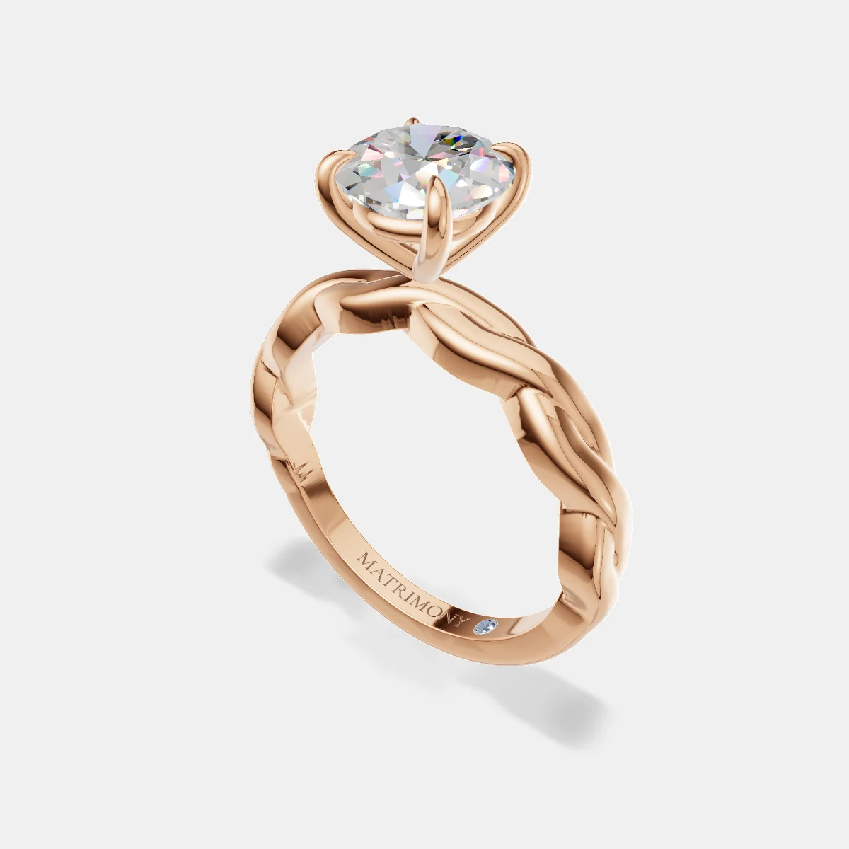 Anillo de compromiso Claudia en oro rosa