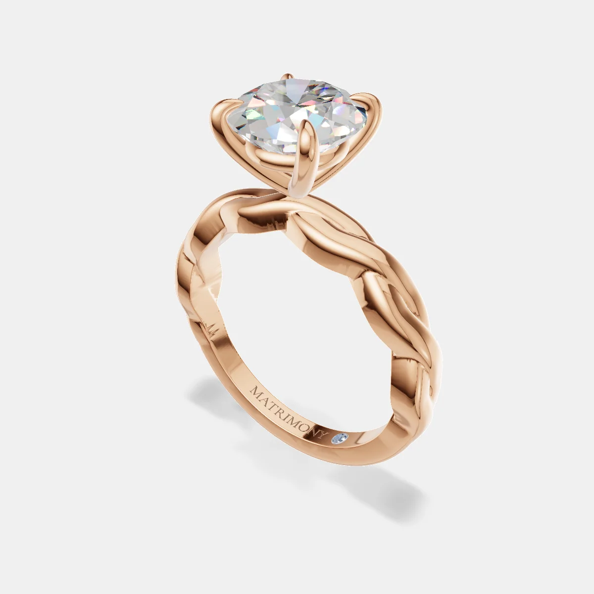Anillo de compromiso Claudia en oro rosa