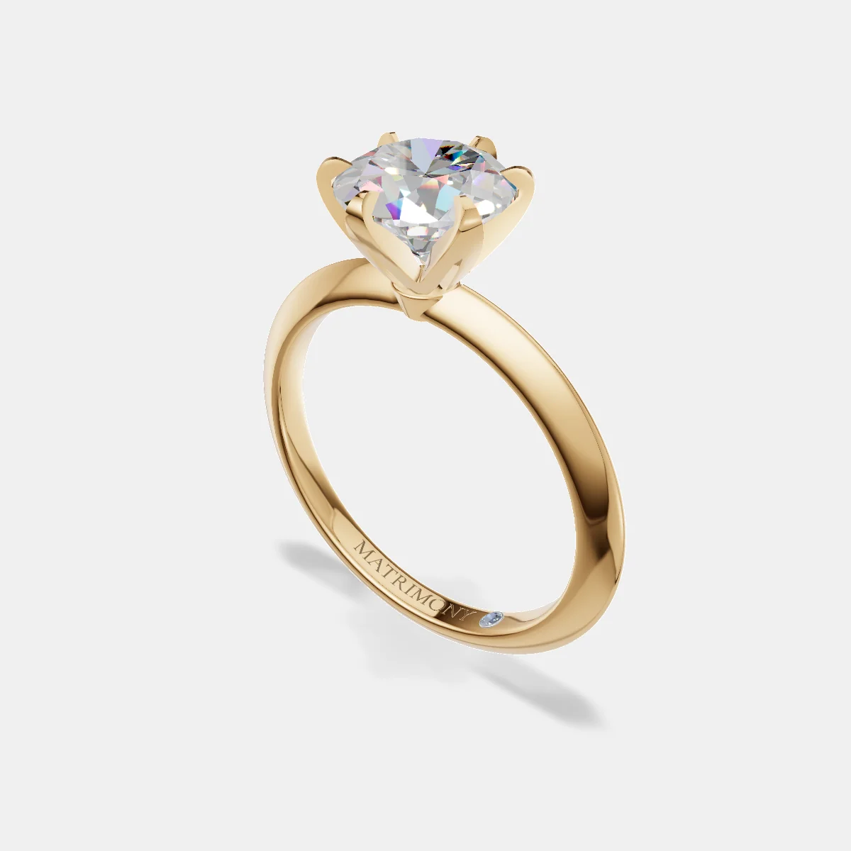 Anillo de compromiso Elena en oro amarillo