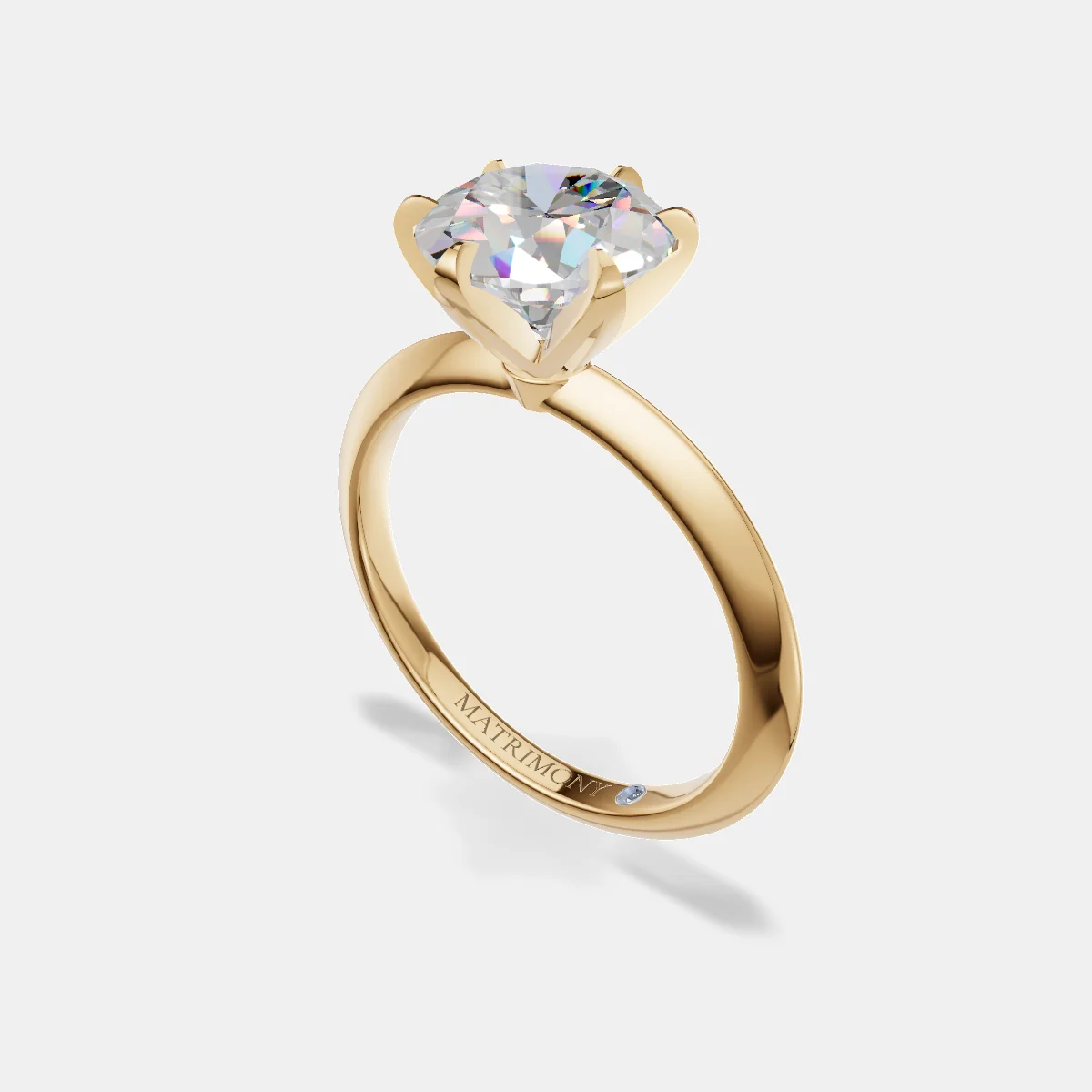Anillo de compromiso Elena en oro amarillo