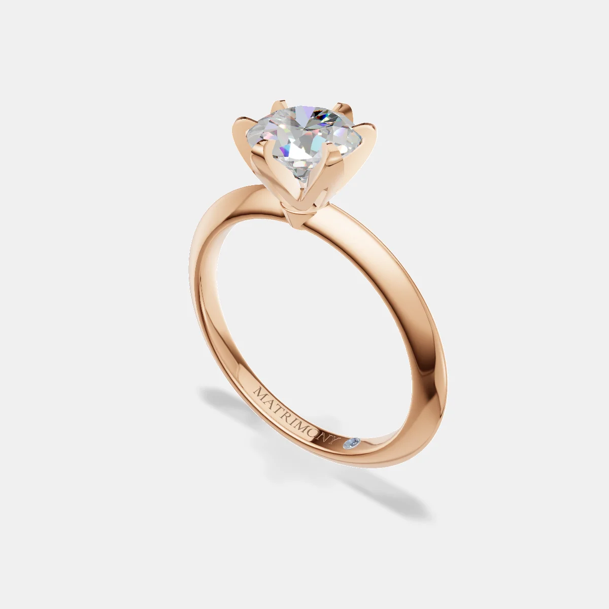 Anillo de compromiso Elena en oro rosa