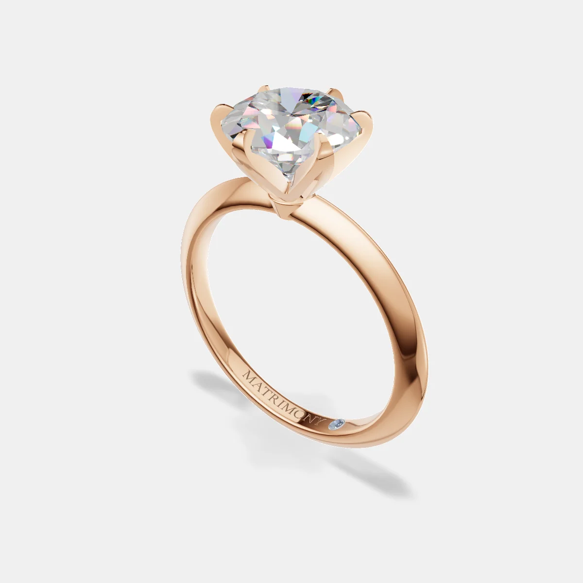 Anillo de compromiso Elena en oro rosa
