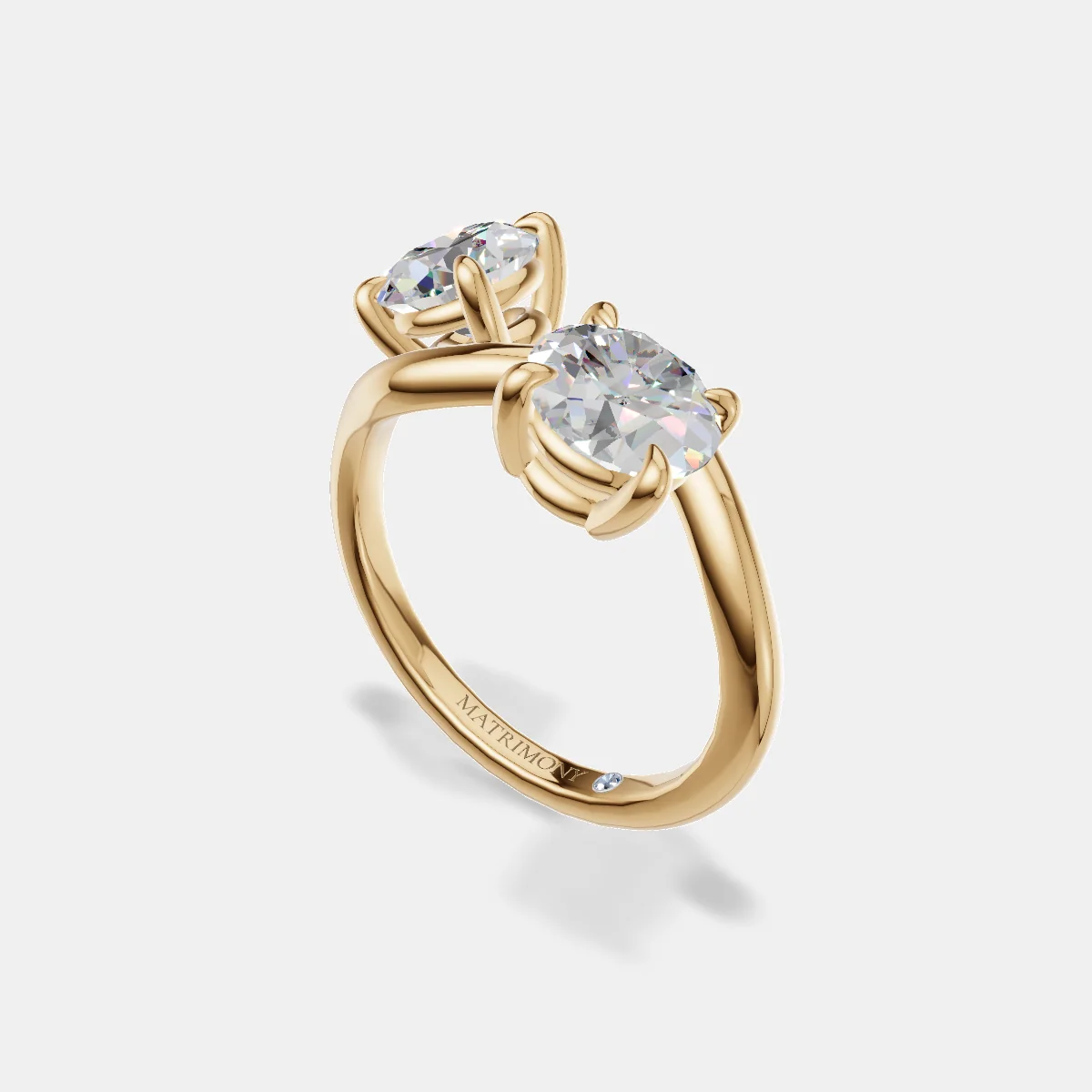 Anillo de compromiso Inés en oro amarillo