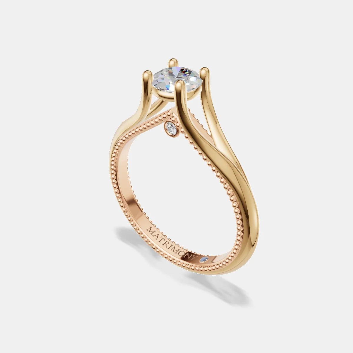 Anillo de compromiso Isabella en oro amarillo