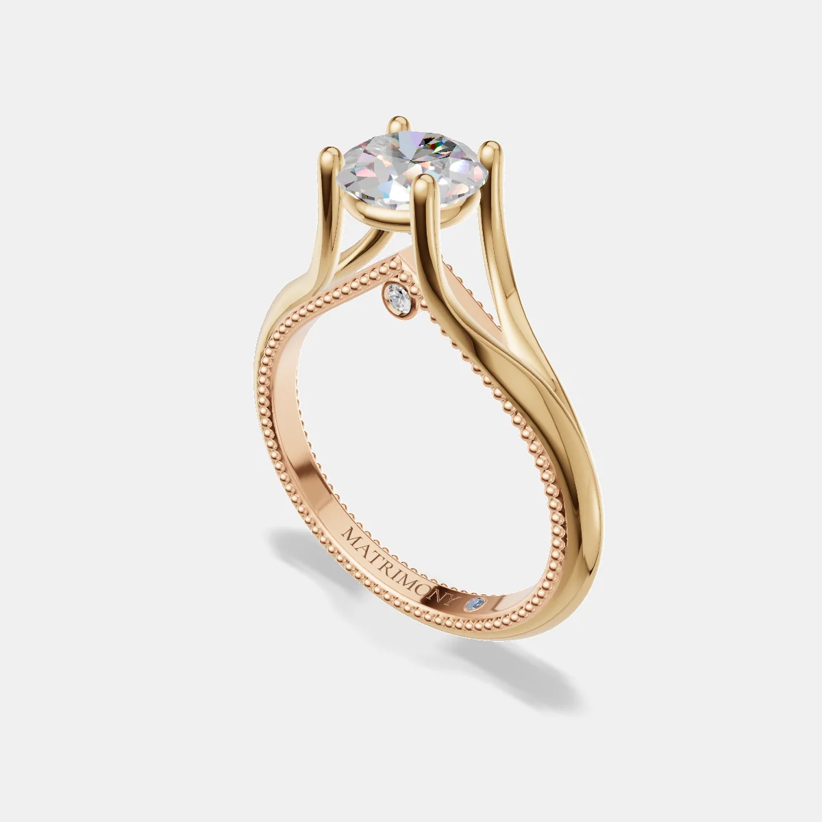 Anillo de compromiso Isabella en oro amarillo