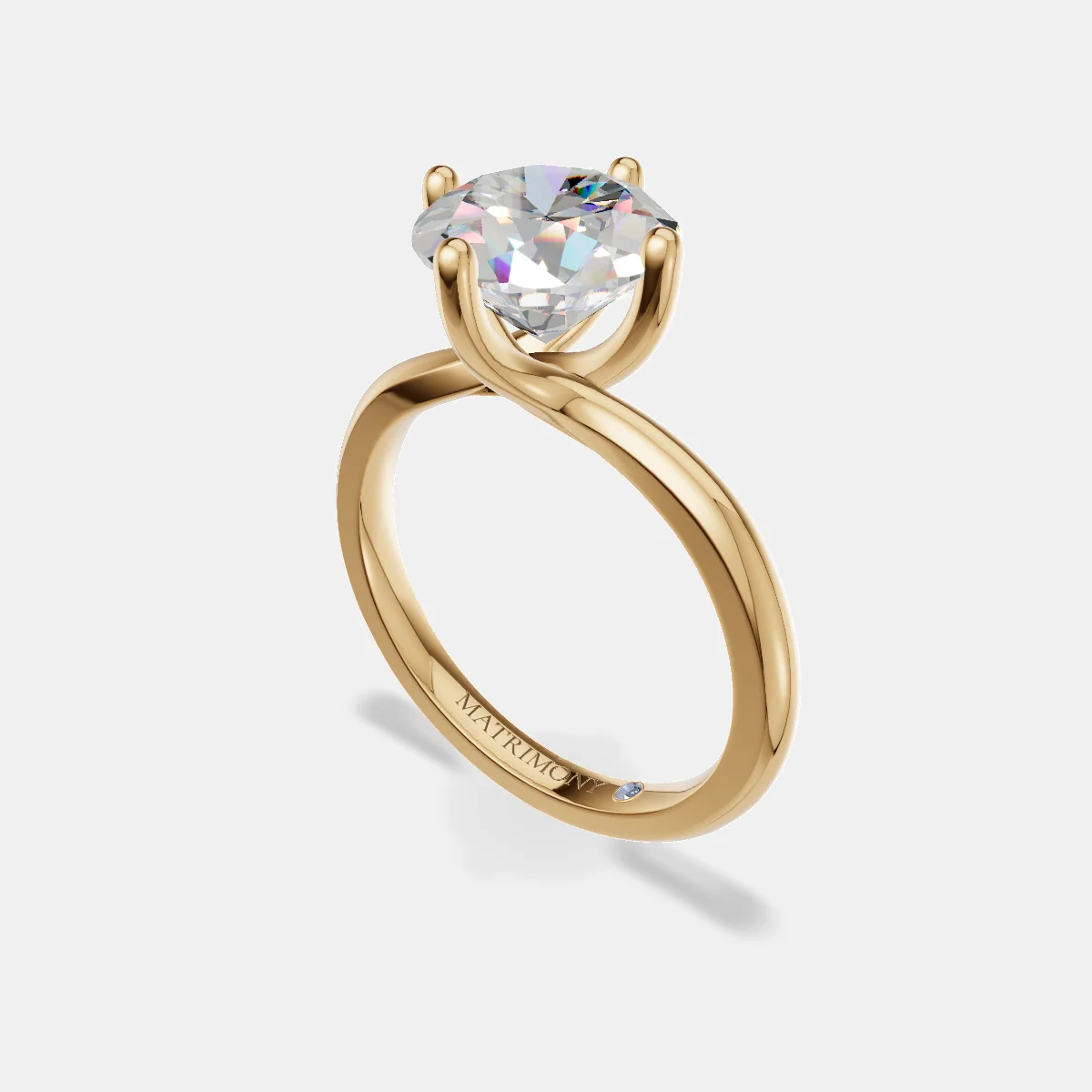 Anillo de compromiso Karen en oro amarillo