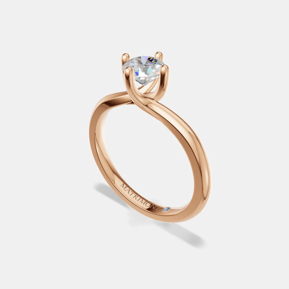 Anillo de compromiso Karen en oro rosa