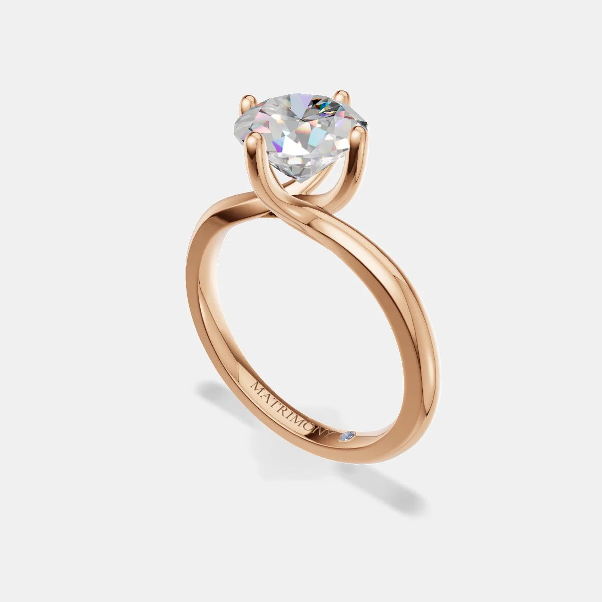 Anillo de compromiso Karen en oro rosa