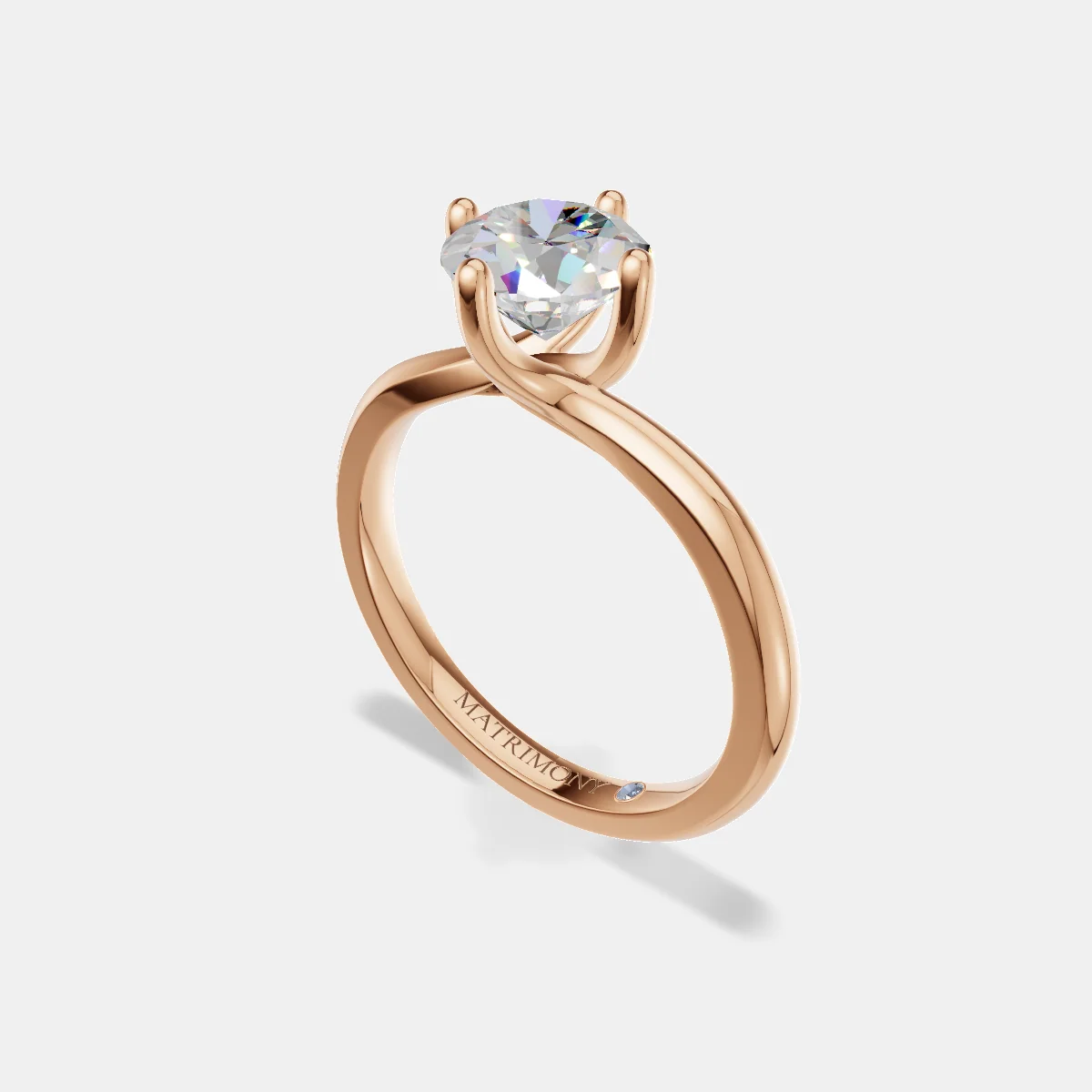 Anillo de compromiso Karen en oro rosa