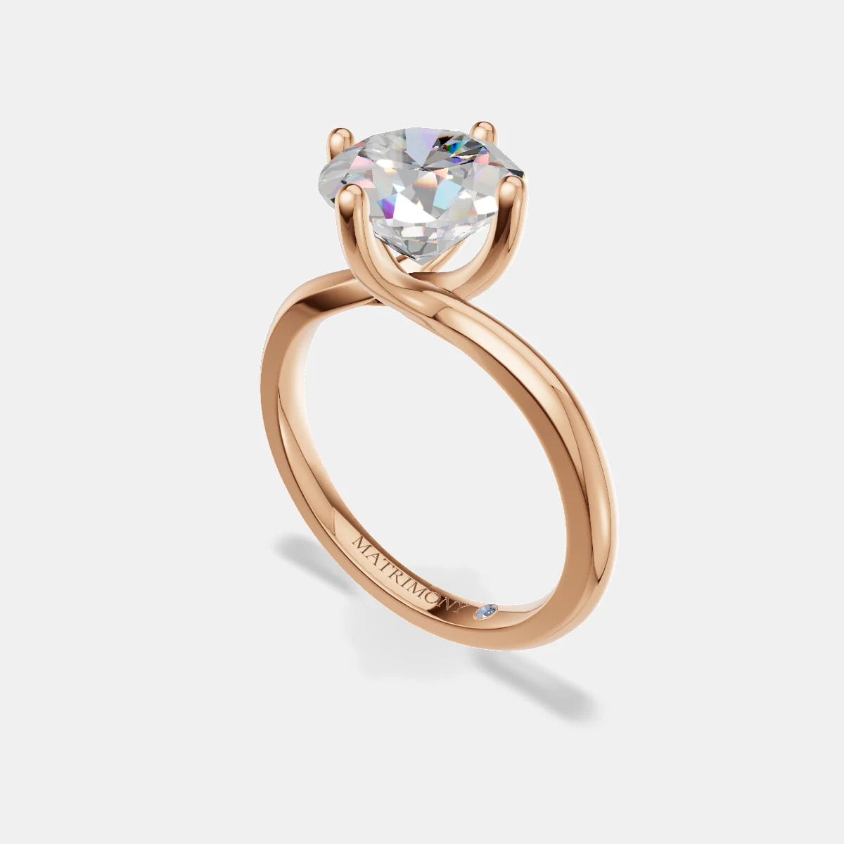 Anillo de compromiso Karen en oro rosa